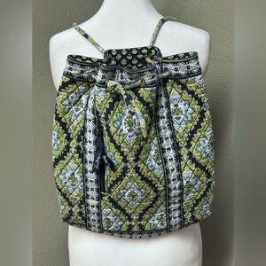 Vera Bradley Cambridge quilted drawstring backpack purse